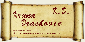 Kruna Drašković vizit kartica